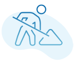 logo ouvrier de piscine qui creuse